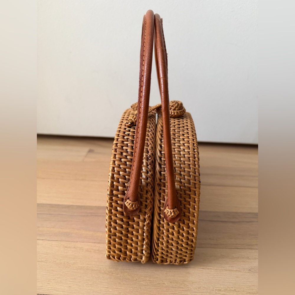 Anthropologie Brown Woven Mini Bag - Picture 4 of 16
